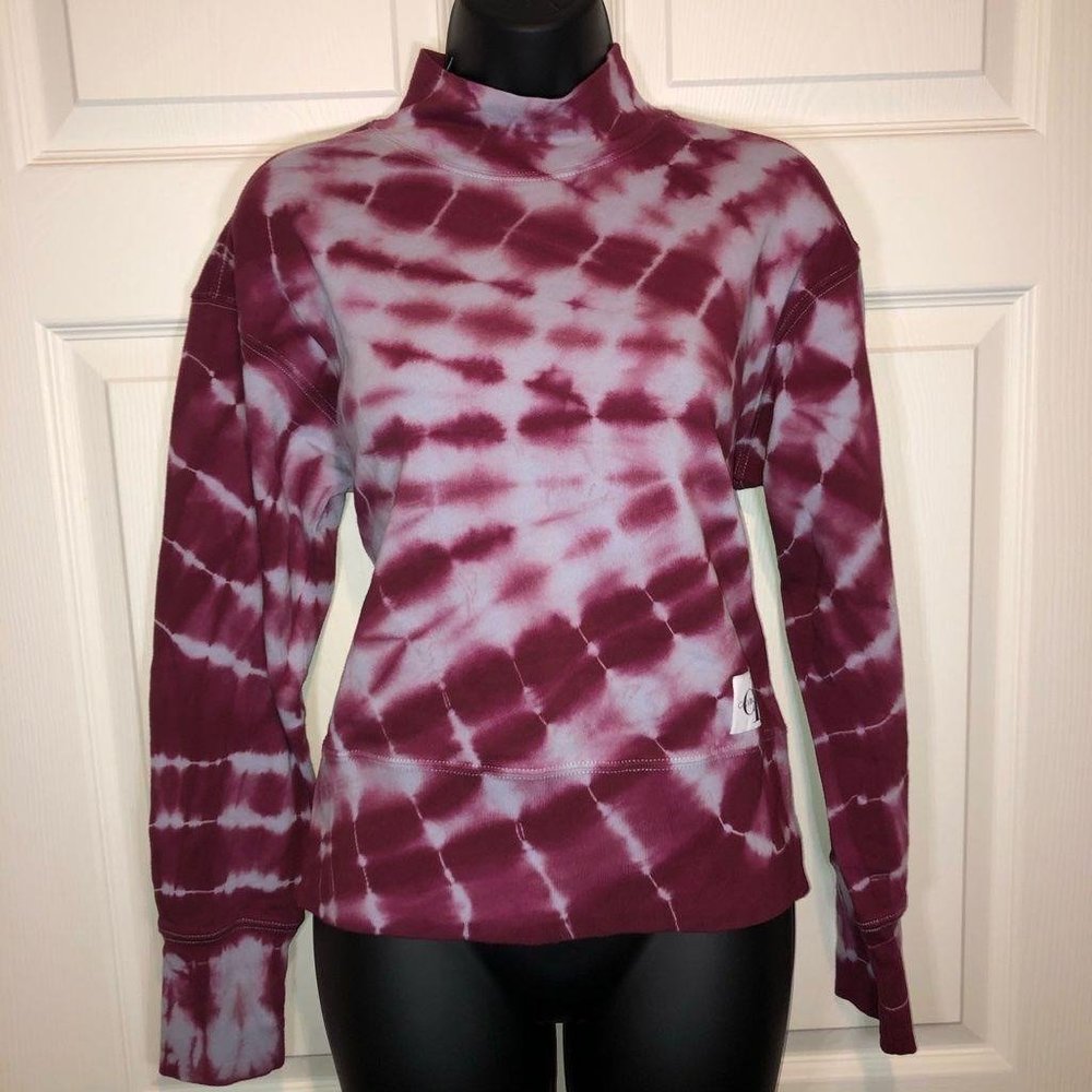 Calvin Klein Tie Dye MOCK NECK SWEATER - S